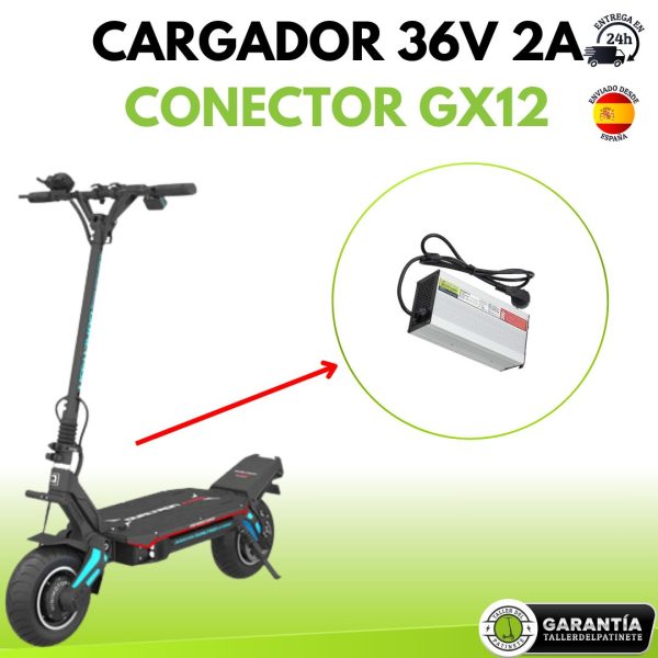 Cargador 36v 2A conector GX12