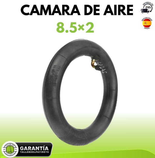 CAMARA DE AIRE 8.5×2 VALVULA TORCIDA 