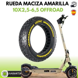 Rueda Maciza Zwheel Zfox Max Amarilla 10 X 2,5 - 6,5 OFFroad