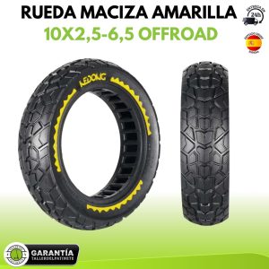 Rueda Maciza Zwheel Zfox Max Amarilla 10 X 2,5 - 6,5 OFFroad