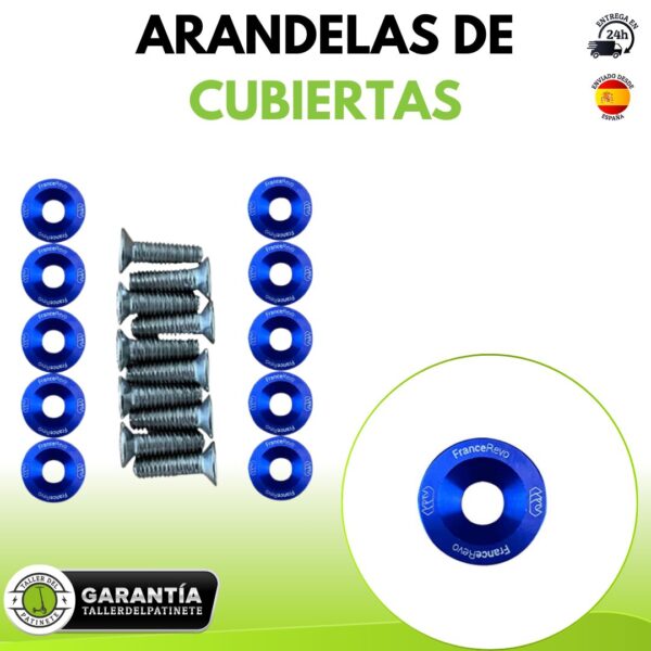 Arandelas de cubierta azules (X10)