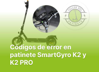 Códigos de error en patinete SmartGyro K2 y K2 PRO: Guía completa