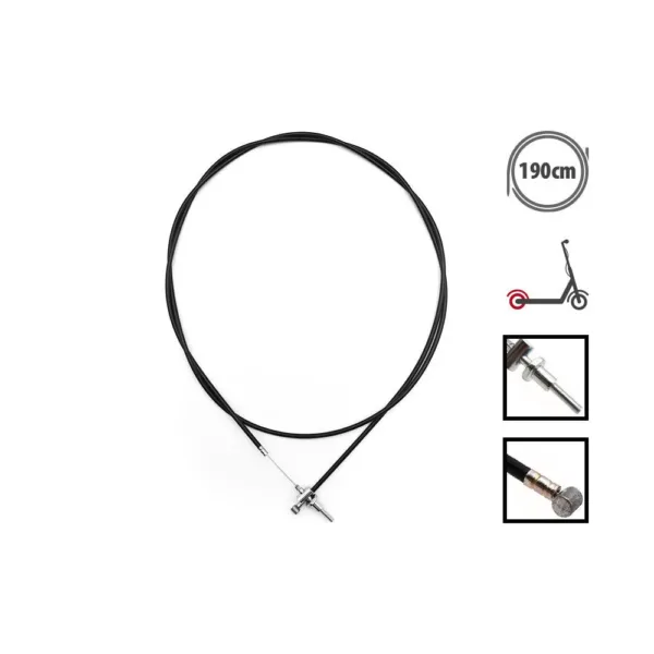 Cable de freno de tambor trasero original para patinete eléctrico Dualtron Togo