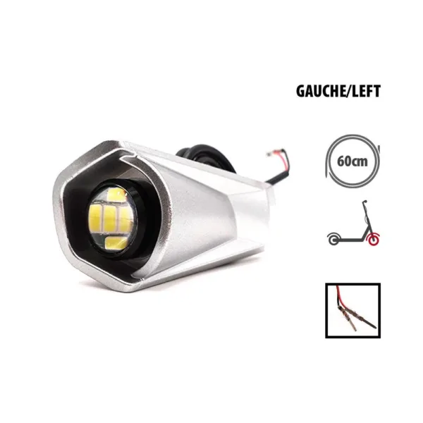 Plástico delantero izquierdo con LED para patinete eléctrico Dualtron Togo
