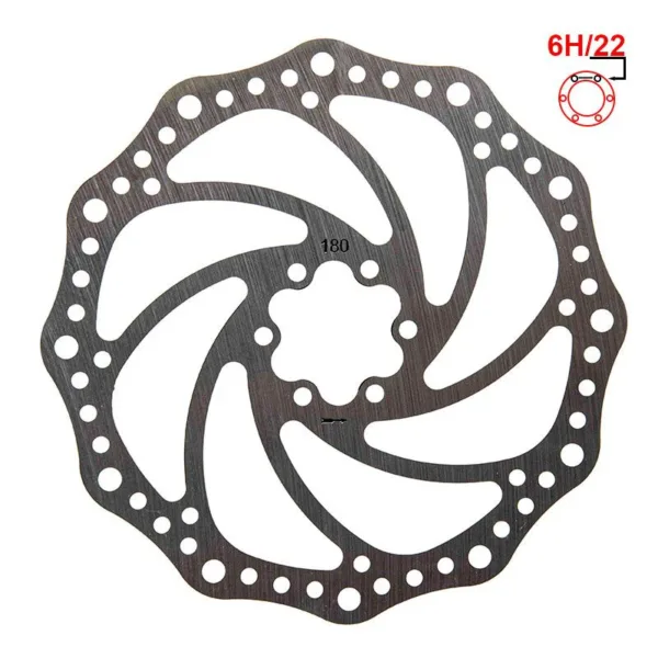 Disco de freno R6.1 con anclaje de 6 tornillos para patinete eléctrico y bici