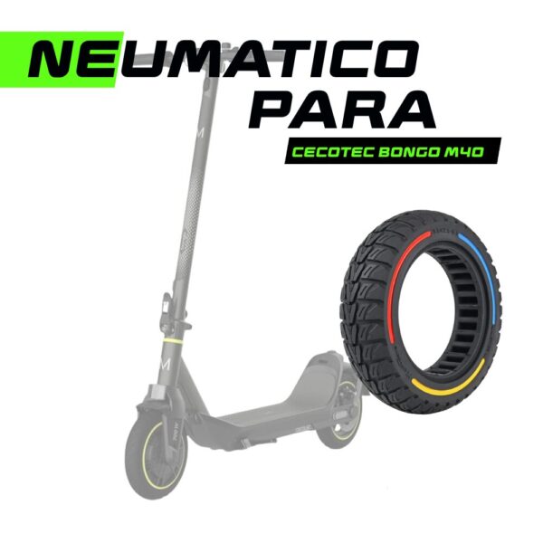 Neumático macizo 9,5 x 2,5 para patinete eléctrico Cecotec Bongo M40