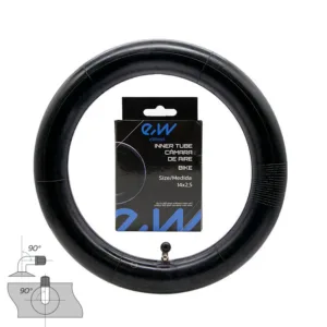 Cámara de aire 14x2,5 válvula curva 90x90 repuesto patinete eléctrico