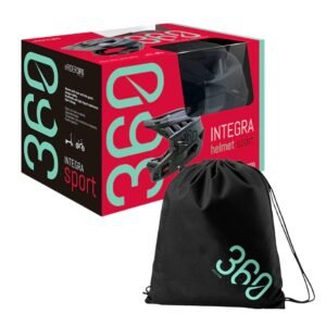 Casco INTEGRA Sport rojo y negro con mentonera fija, ventilación avanzada y cierre magnético