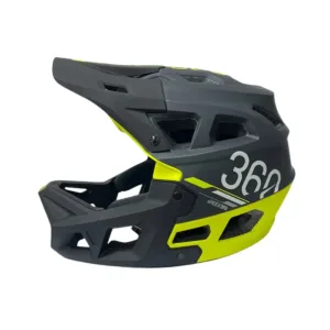 Casco INTEGRA Sport negro amarillo fluorescente con mentonera y ventilación avanzada para patinete eléctrico y MTB