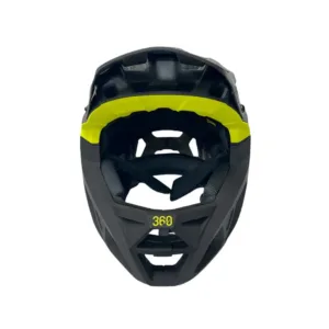 Casco INTEGRA Sport negro amarillo fluorescente con mentonera y ventilación avanzada para patinete eléctrico y MTB