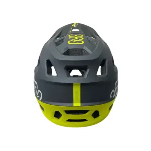 Casco INTEGRA Sport negro amarillo fluorescente con mentonera y ventilación avanzada para patinete eléctrico y MTB